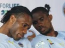 Eto’o, Yaya touré, et Drogba derrière messi