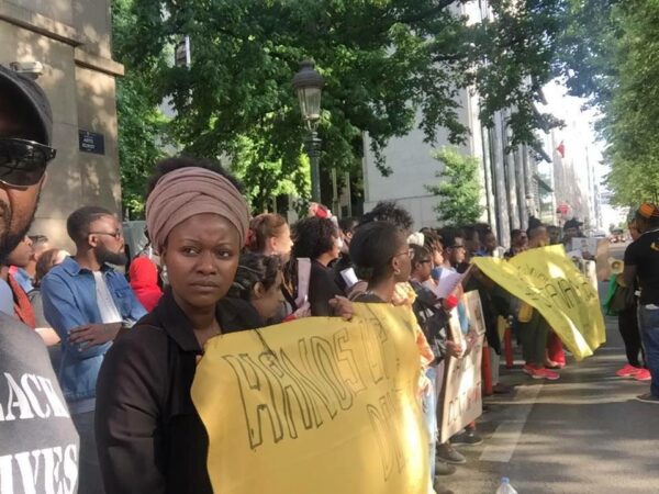 Bruxelles; manifestation contre les meurtres des afro-américains par la police US