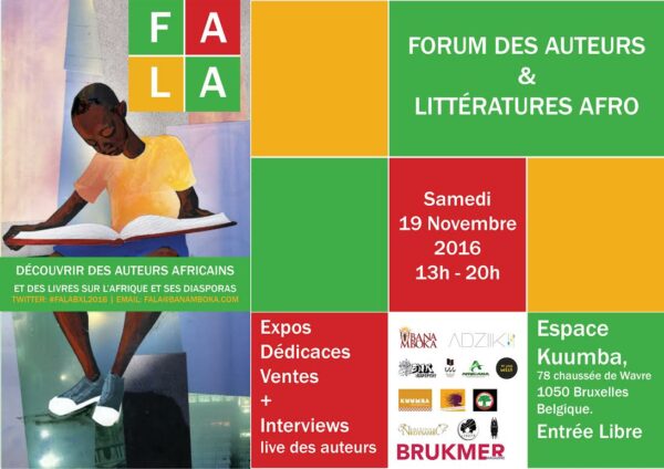 Forum des auteurs et des littératures afro, ce samedi 19 novembre à Bruxelles