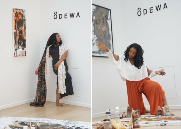 Afro-contemporain: à la rencontre d’Odewa et ses peintures faites d’épices